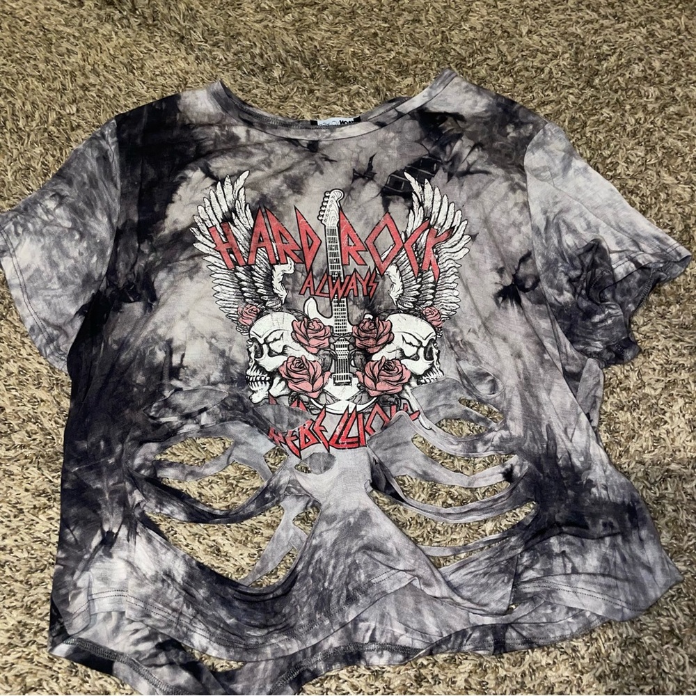 Biker distressed tshirt